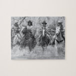 Río de la travesía del fiesta del montar a caballo puzzle con fotos