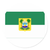 Rio Grande do Norte, Brazil Flag Round Stickers