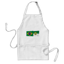 Rio Grande do Norte & Brazil Waving Flags Apron