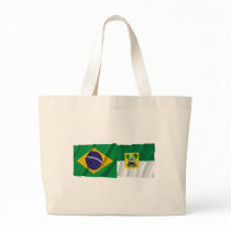 Rio Grande do Norte & Brazil Waving Flags Bags