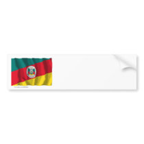 Rio Grande do Sul, Brazil Waving Flag Bumper Sticker