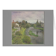 Río Hafren en Newtown, Powys Tarjeta