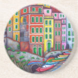 Riomaggiore Coasters by Lisa Lorenz