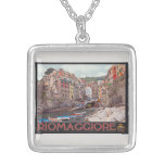 Riomaggiore Harbor - on Black.jpg Necklace