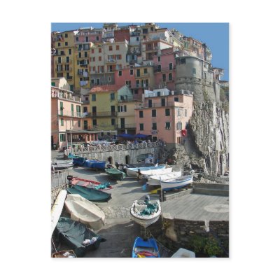 Riomaggiore Village Italy cindybee.com Postcards by cindybee23