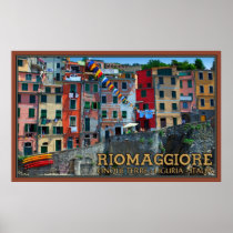 Riomaggiore Waterfront Houses Print