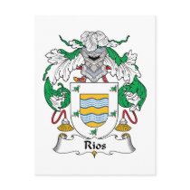Rios Family Crest postcards by coatsofarms Rios Family Crest postcards