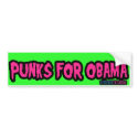 RiotCore "Punks for Obama" Bumper Sticker bumper stickers by riotcorecreative RiotCore "Punks for Obama" Bumper Sticker bumper stickers
