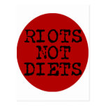 Riots Not Diets Post Card
