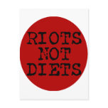 Riots Not Diets Postcards