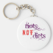 Riots Not Diets (Purple and Red) Key Chains