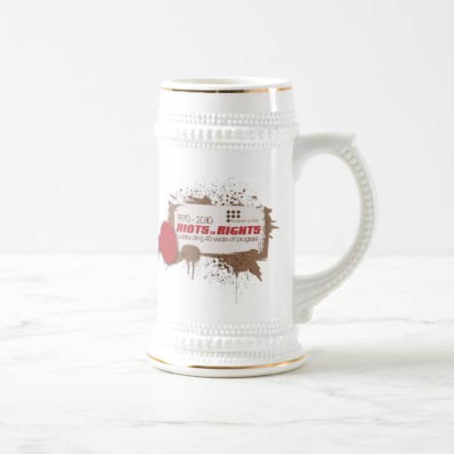 Riots White Stein Mugs