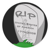 RIP America stickers by ObamaWatch RIP America stickers