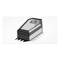 RIP Coffin Picture Card