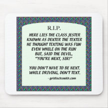 RIP-DEXTERtheTEXTER Mouse Pads