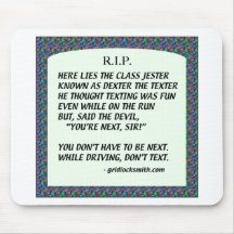 RIP-DEXTERtheTEXTER Mousepad