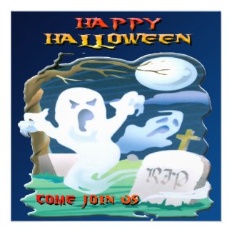 RIP Ghosts Halloween Invitation