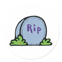 RIP Tombstone stickers