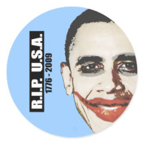 RIP USA - 1776 TO 2009 STICKER