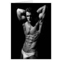 Ripped Bodybuilder Notecard