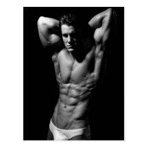 Ripped Bodybuilder Postcard
