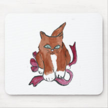Ripped Red Ribbon & Lou-Lou Mousepads