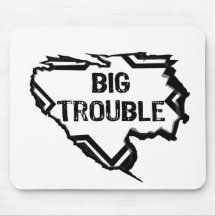 Ripped Star- Super Big Trouble- Black Mousepad