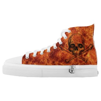 RIPPER FIRE SKULL PRINTED SHOES