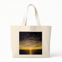 rippled-cloud-sunset beach bag by design_girl rippled-cloud-sunset beach bag