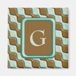 Rippled Diamonds - Chocolate Mint Refrigerator Magnet
