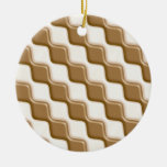 Rippled Diamonds - Milk and White Chocolate Ornament
