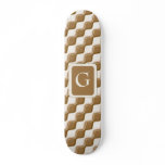 Rippled Diamonds - Milk and White Chocolate Skateboard