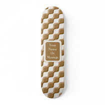 Rippled Diamonds - Milk and White Chocolate Skateboards