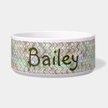 Rippled Foil Design Dog Food Bowl