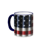Rippling American Flag Coffee Mug