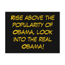 Rise above the popularity of Obama, look into t... postcards