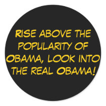 Rise above the popularity of Obama, look into t... stickers