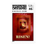 Risen (Easter postage stamp) stamp