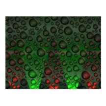 Rising Bubbles Green/Red Postcard