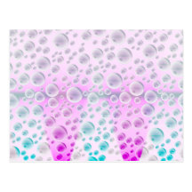 Rising Bubbles Pink/Blue Postcard