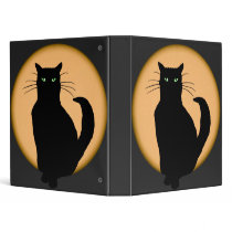 Rising Moon Cat Silhouette Binder