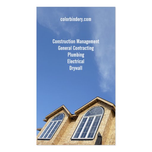 Rising Sky Contractor Business Card (front side)