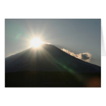 Rising sun on Mt.Fuji cards