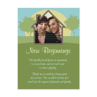 Rising Sun Photo Template New Home Announcement postcard