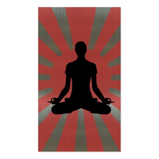 Rising Sun Yoga #4 aluminium style Business Card (front side)