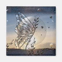 Rising to the Stars Butterfly! Refrigerator Magnet