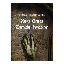 Rising Zombie Halloween Party Invitation