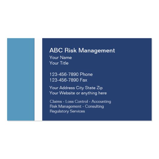 Risk Management Business Cards | Zazzle