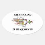 Risk-Taking Is In My Genes DNA Replication Humor Oval Sticker