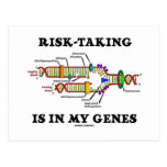 Risk-Taking Is In My Genes DNA Replication Humor Postcard